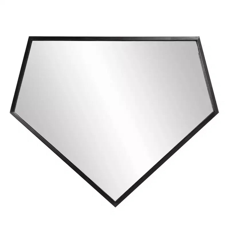 Howard Elliott 21.75"x17.75" Quintin 5-Sided Stainless Steel Framed Wall Mirror Black