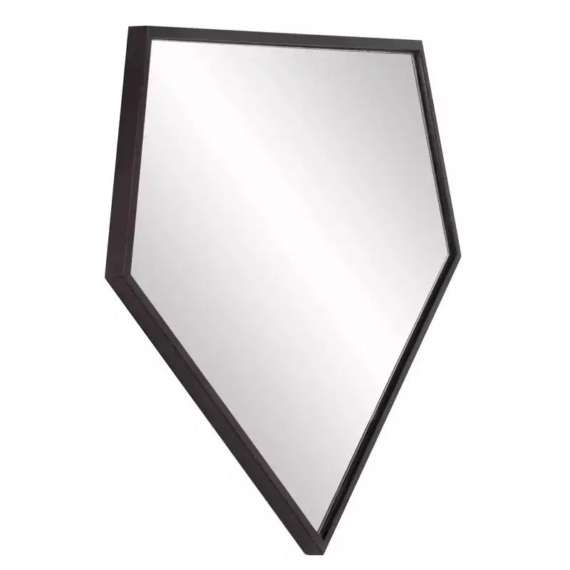 21.75"x17.75" 5-Sided Stainless Steel Framed Wall Mirror Black
