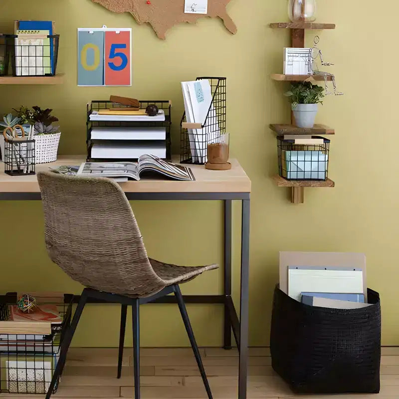 4 Shelf Floating Wall Shelves, Wooden Vertical Shelving for Home Display, Storage, or Room Dcor, Column Small, Teak Wood
