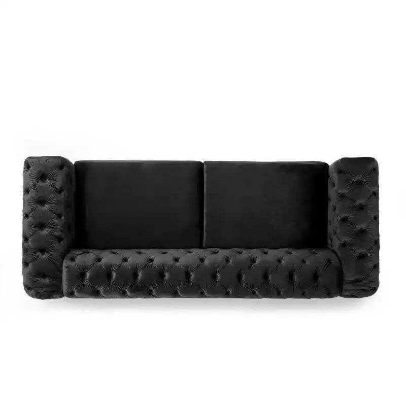 83 Velvet Upholstered 3 Seater Sofa