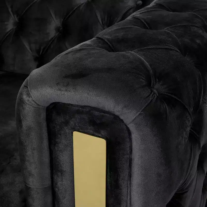 83 Velvet Upholstered 3 Seater Sofa