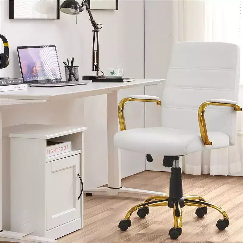 Mid-Back 360 Degree Swivel Office Chair with Adjustable Height Seat