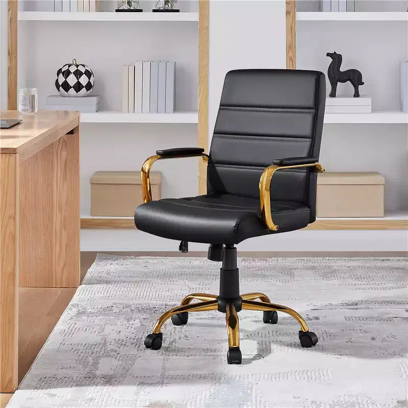 Mid-Back 360 Degree Swivel Office Chair with Adjustable Height Seat