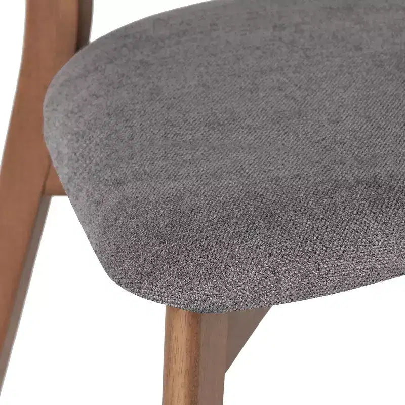 Set of 2 Upholstered Dining Chairs Wooden Armless Chairs, Mid-Century Modern