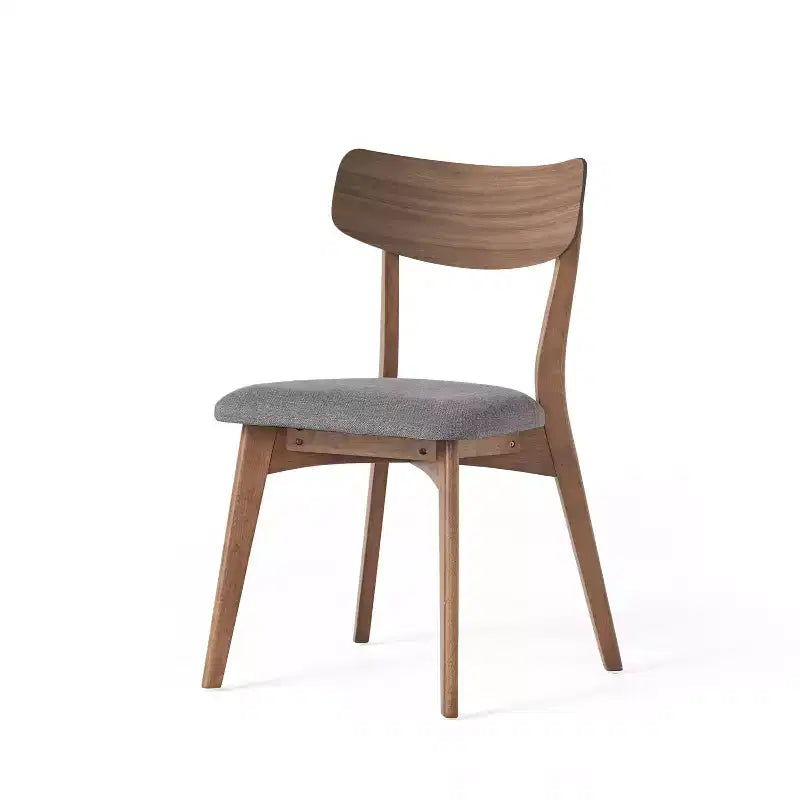 Set of 2 Upholstered Dining Chairs Wooden Armless Chairs, Mid-Century Modern