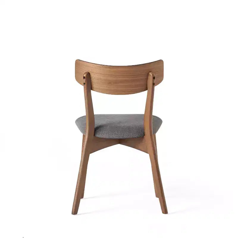 Set of 2 Upholstered Dining Chairs Wooden Armless Chairs, Mid-Century Modern