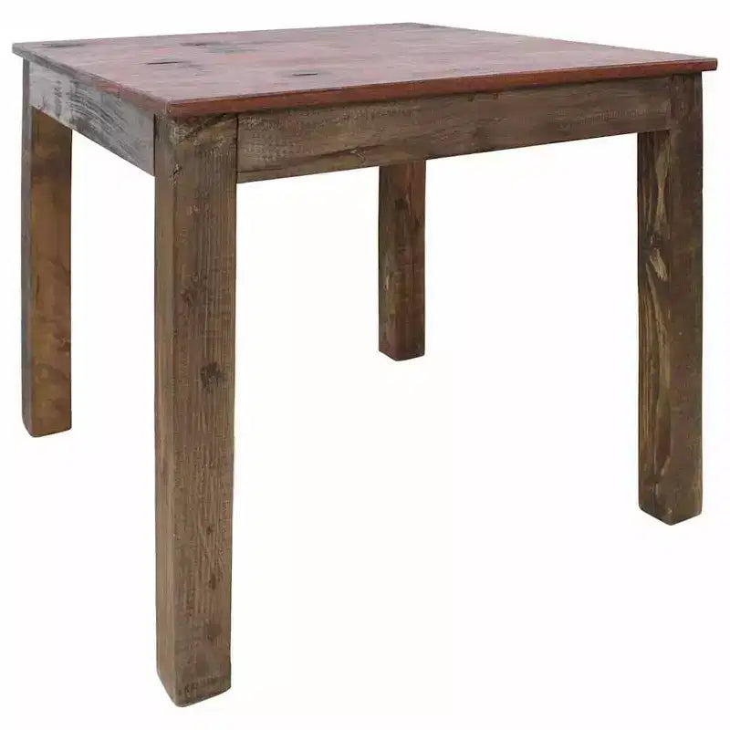 Dining Table Mixed Recycled Wood 32.3x31.5x29.9