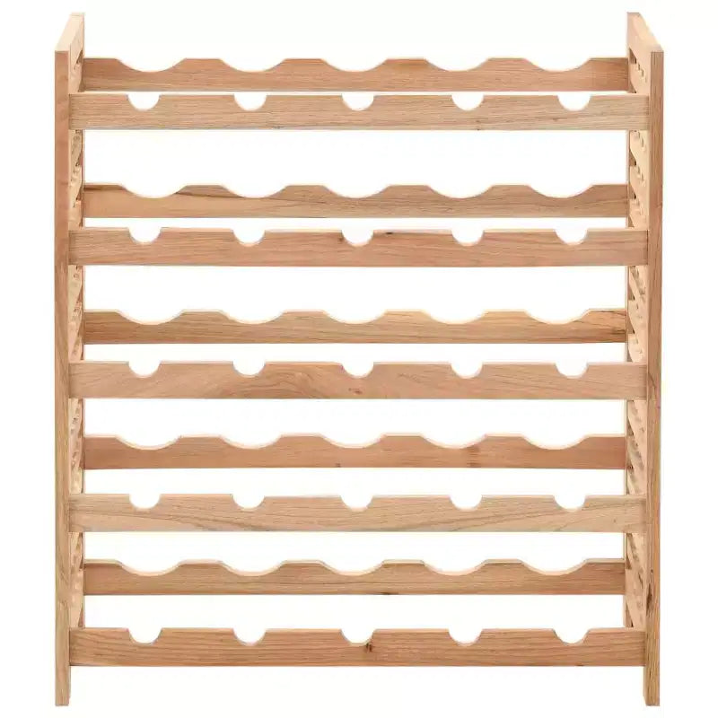 Solid Walnut Wood Wine Rack - Freestanding 25-Bottle Holder, 5-Tier Storage, Elegant Shelving for Home Bar/Dining Area