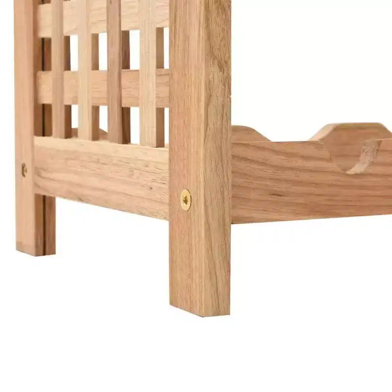 Solid Walnut Wood Wine Rack - Freestanding 25-Bottle Holder, 5-Tier Storage, Elegant Shelving for Home Bar/Dining Area