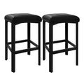Acekool 24 Inch Counter Height Bar Stools Set of 4 PU Leather Padded Metal Dining Chairs for Kitchen Island