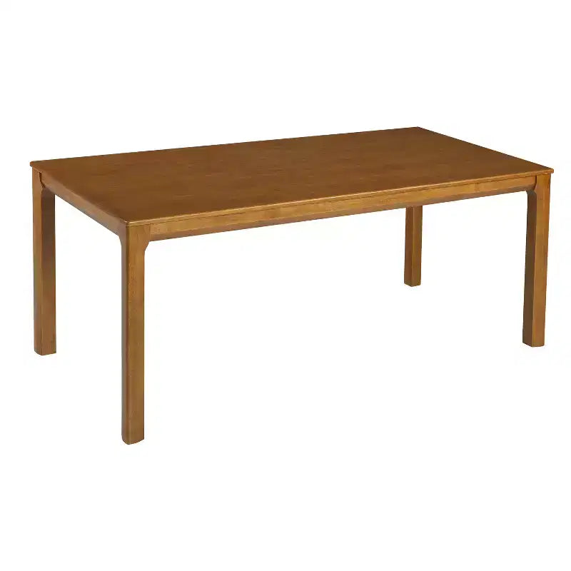 Modern Minimalist 70 Solid Rubber Wood Rectangular Dining Table