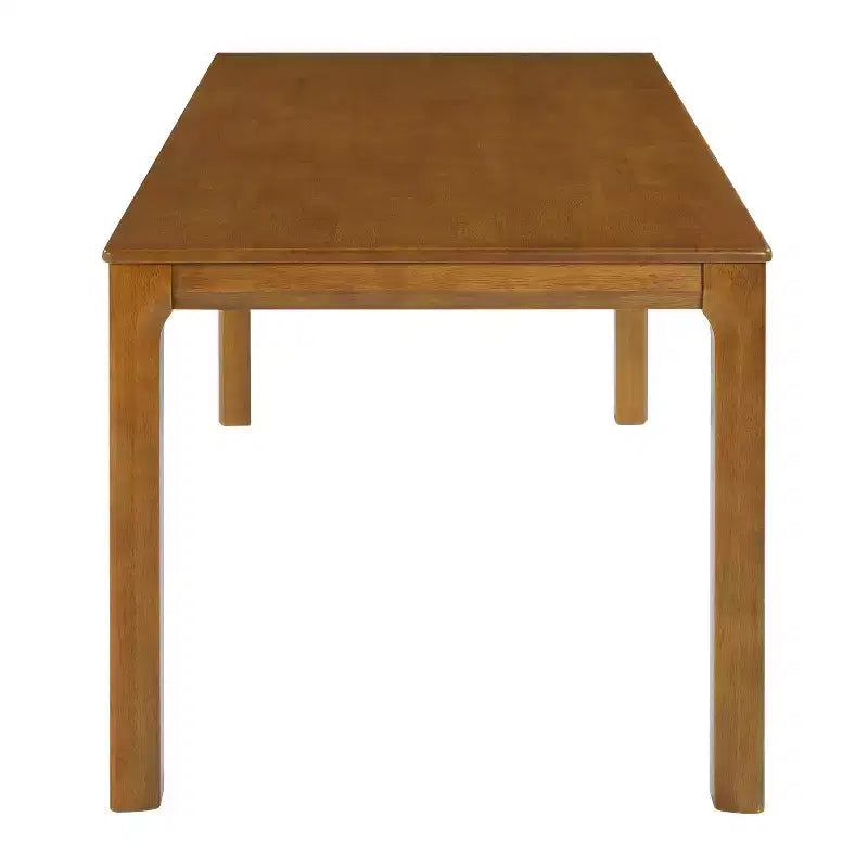 Modern Minimalist 70 Solid Rubber Wood Rectangular Dining Table