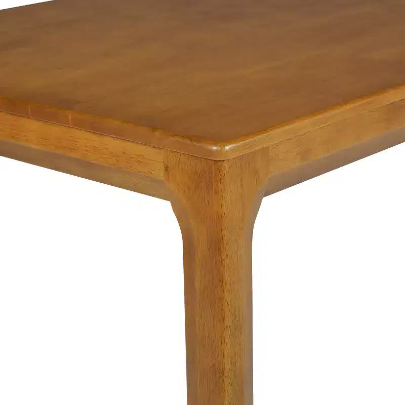 Modern Minimalist 70 Solid Rubber Wood Rectangular Dining Table