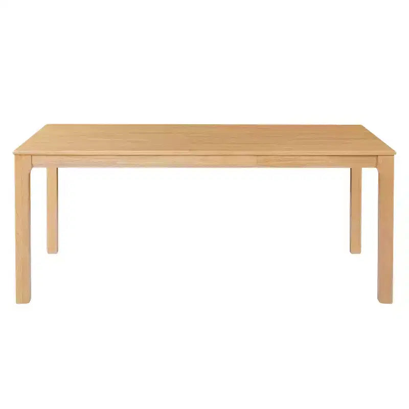 Modern Minimalist 70 Solid Rubber Wood Rectangular Dining Table