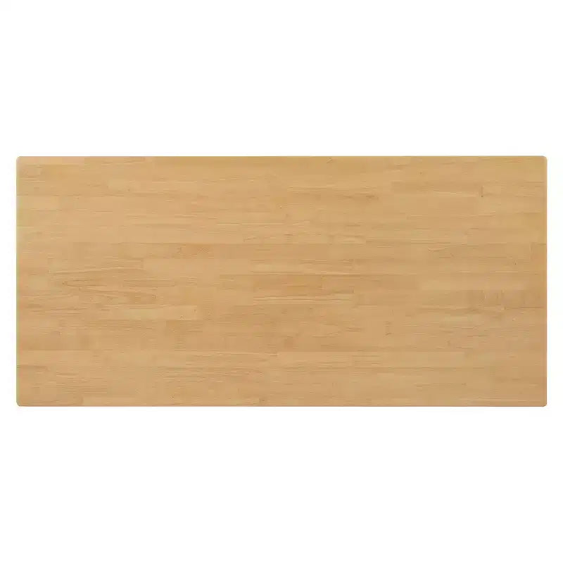 Modern Minimalist 70 Solid Rubber Wood Rectangular Dining Table