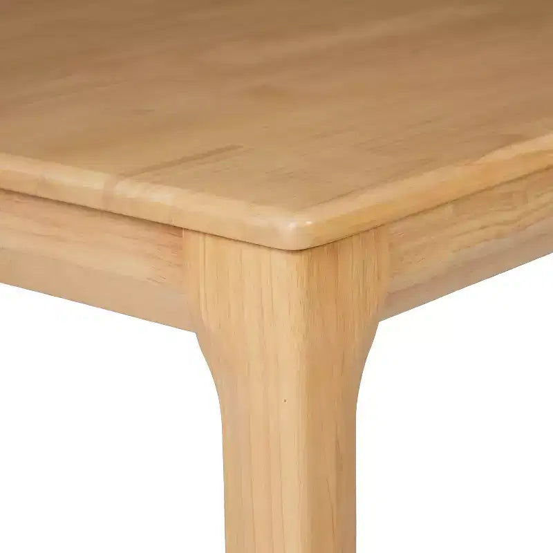 Modern Minimalist 70 Solid Rubber Wood Rectangular Dining Table
