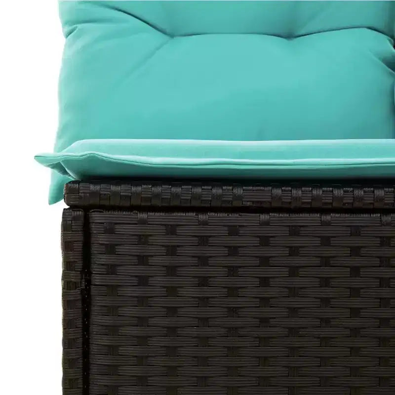 Outdoor Sofa Set Solid Acacia Wood and Polyester Natural