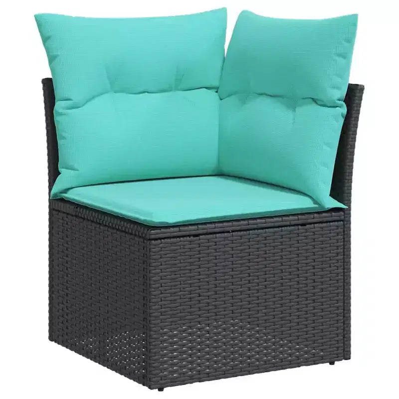 Outdoor Sofa Set Solid Acacia Wood and Polyester Natural