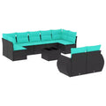 Outdoor Sofa Set Solid Acacia Wood and Polyester Natural