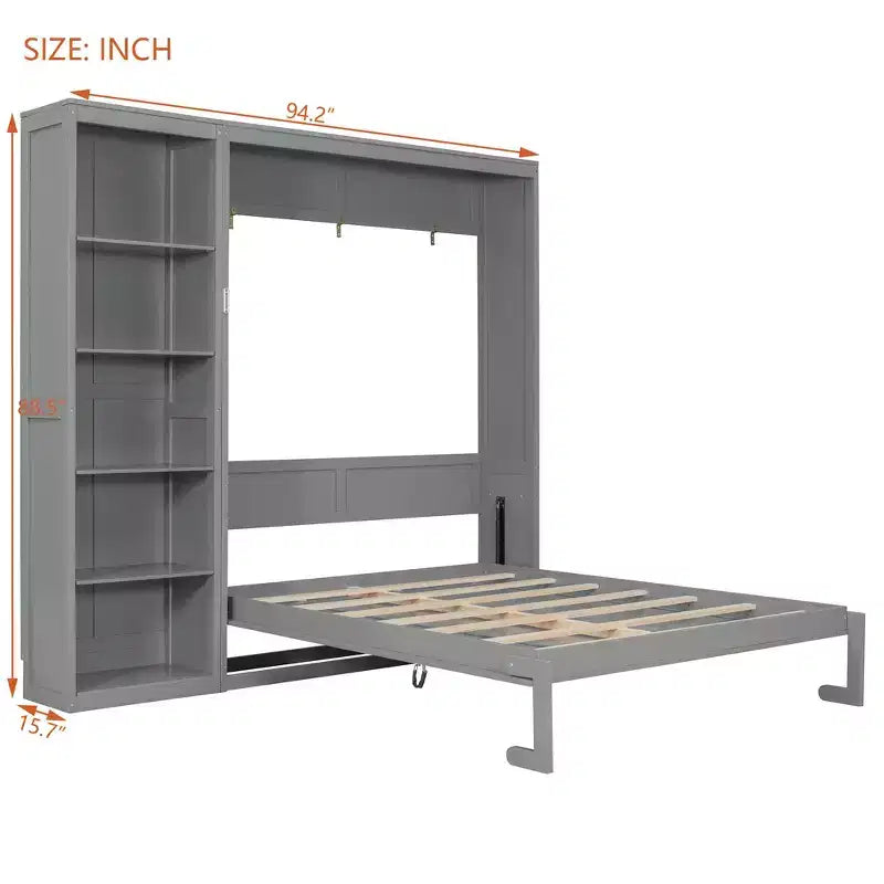 Holbrook Murphy Bed Wall Bed with Shelves