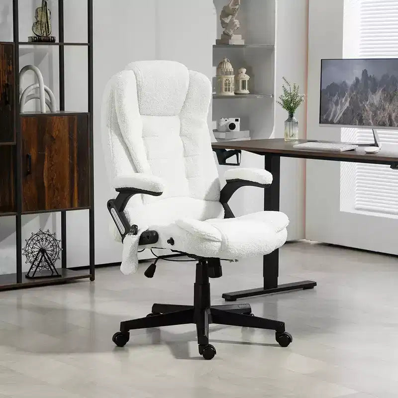 6 Point Executive Office Chair with Heat, Velvet High Back Vibrating Massage Office Chair