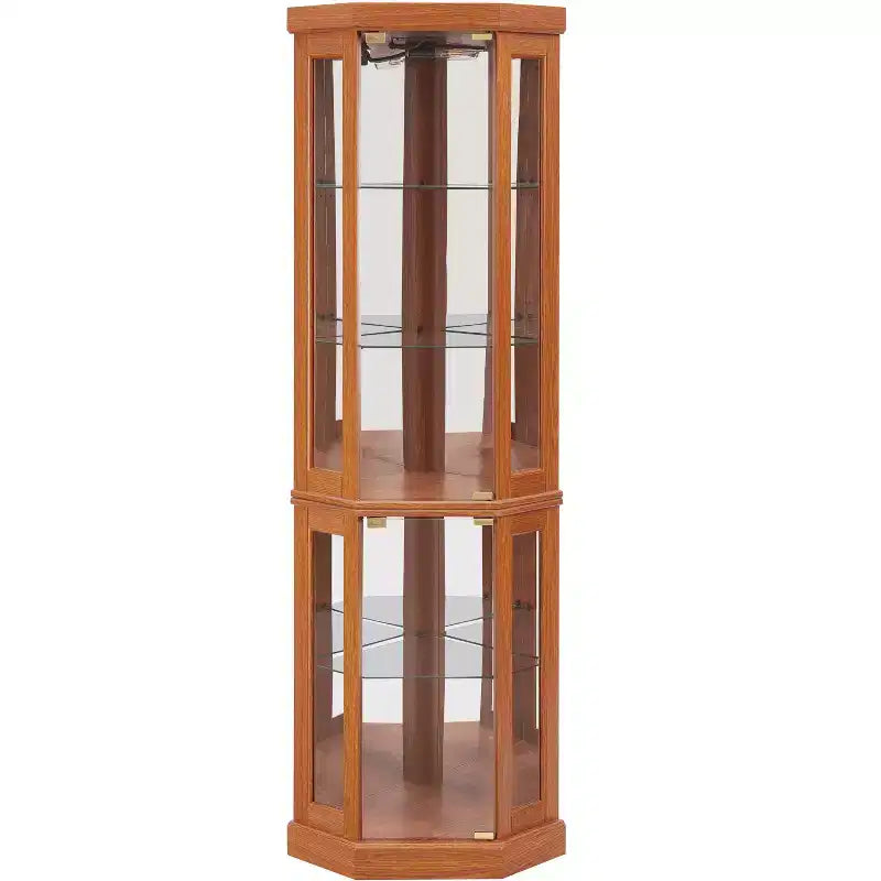 Kitchen Corner Cabinet MDF+Wood Veneer Adjustable Shelves Space-Saving
