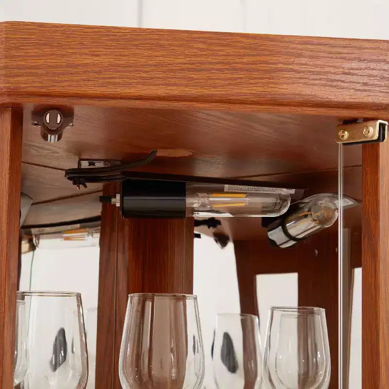 Kitchen Corner Cabinet MDF+Wood Veneer Adjustable Shelves Space-Saving