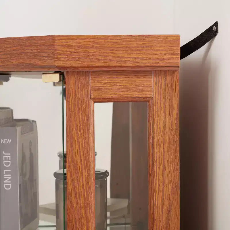 Kitchen Corner Cabinet MDF+Wood Veneer Adjustable Shelves Space-Saving