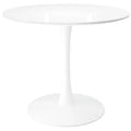 HomeRoots 36 White Metal Dining Table