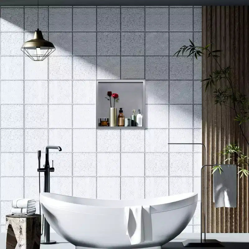 304 Stainless Steel No Tile Shower Niche, Waterproof Recessed Wall Shelf, Brushed Finish, for Bathroom Storage, Multiple Sizes & Compartments
