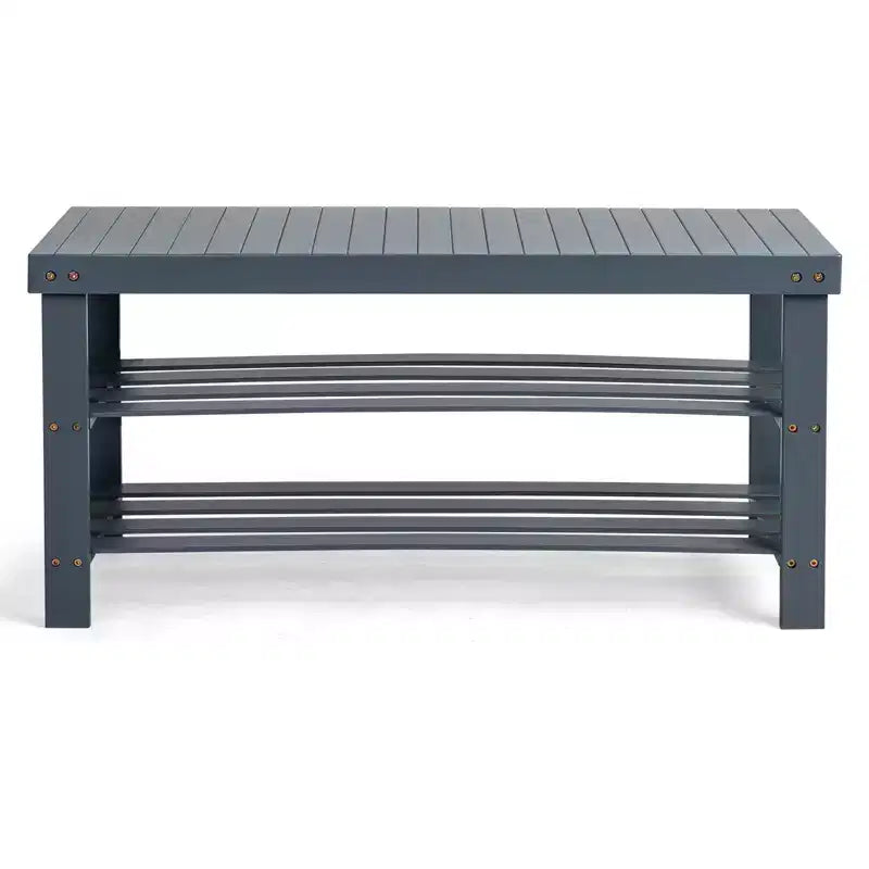 27.6 Inch W 3-Tier Seamless Bamboo Shoe Rack