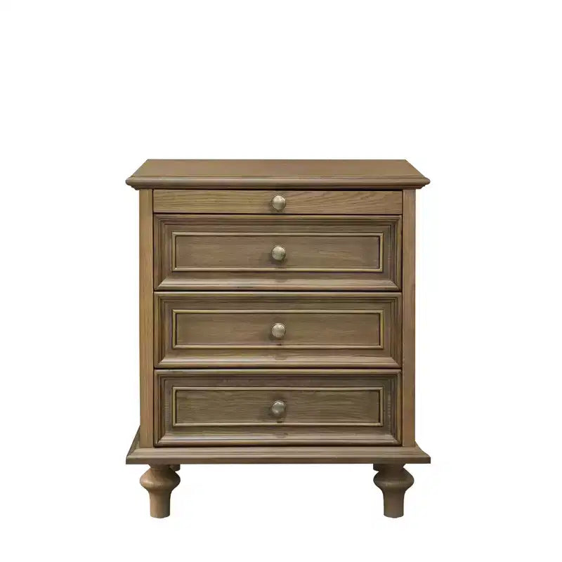 Farmhouse Rustic Farmhouse 2 Drawer Nightstand for Bedroom Living Room