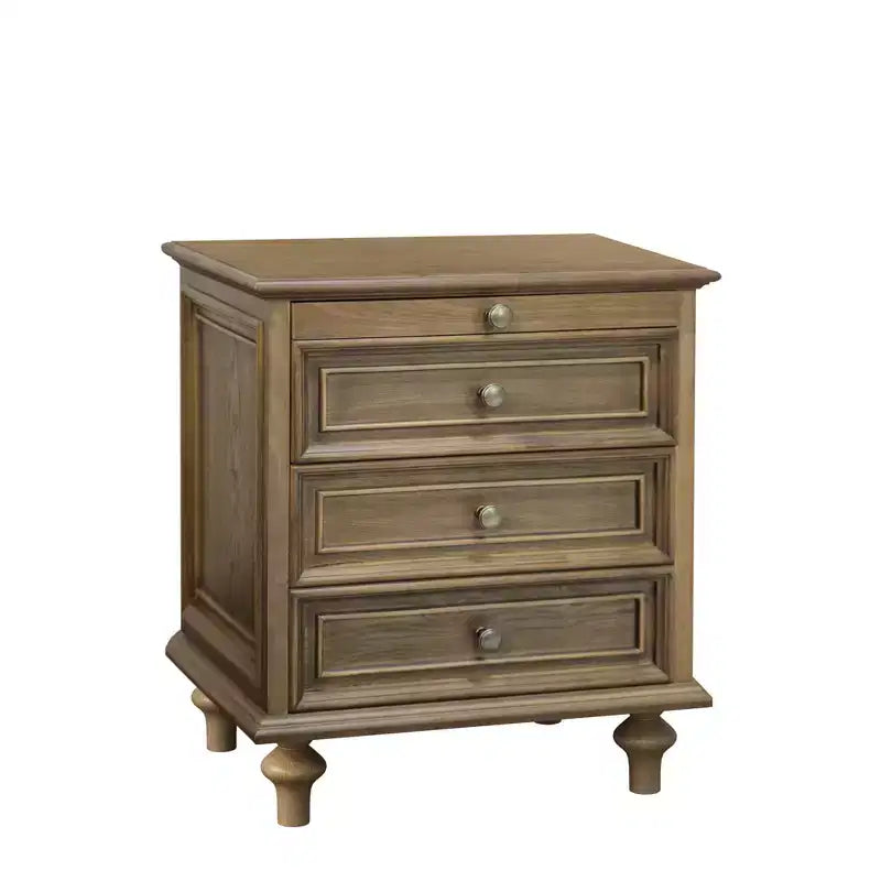 Farmhouse Rustic Farmhouse 2 Drawer Nightstand for Bedroom Living Room