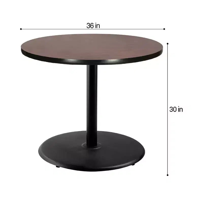 30" Bennet Collection Round Dining Table Black/Mahogany