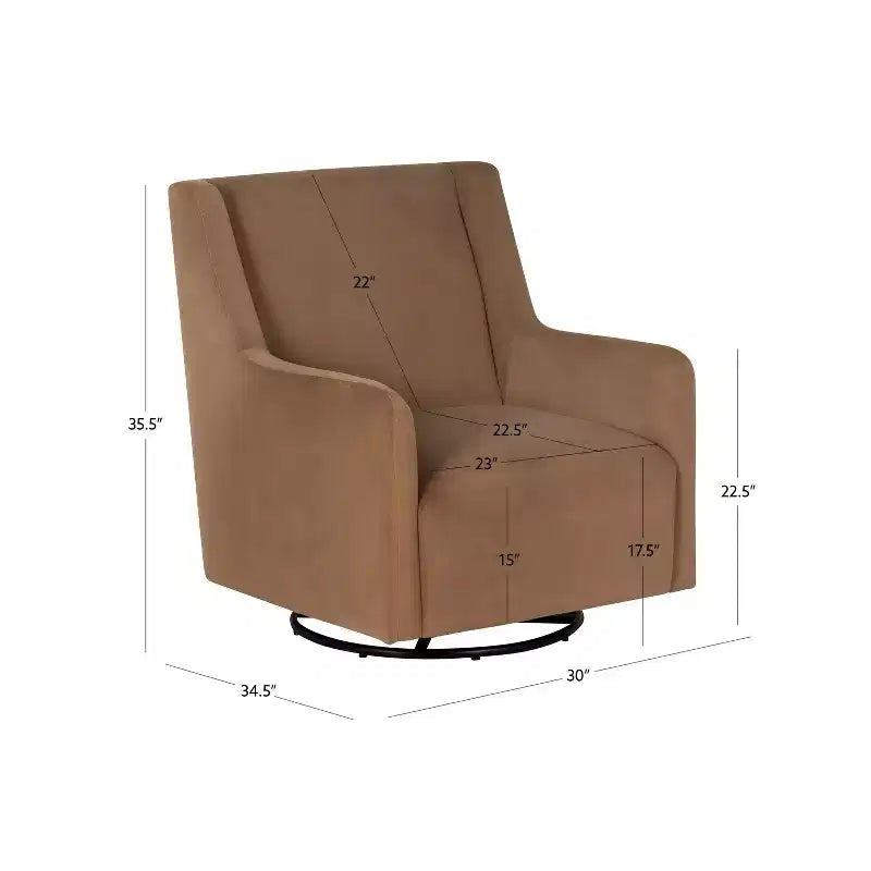Swivel Rocker Chair Brown