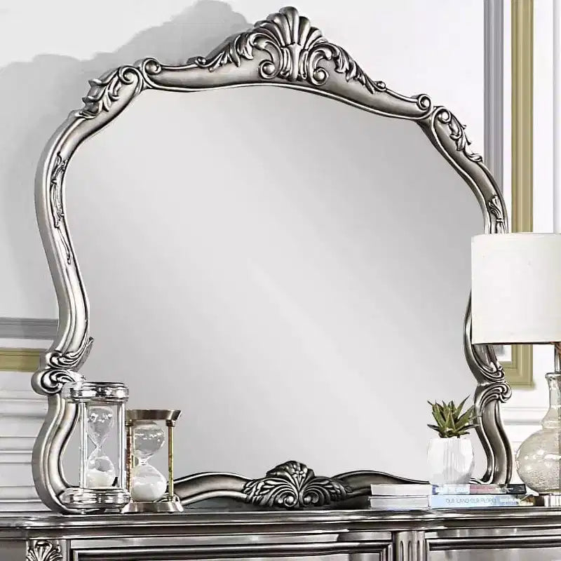 Ariadne Dresser Mirror Antique Platinum Finish