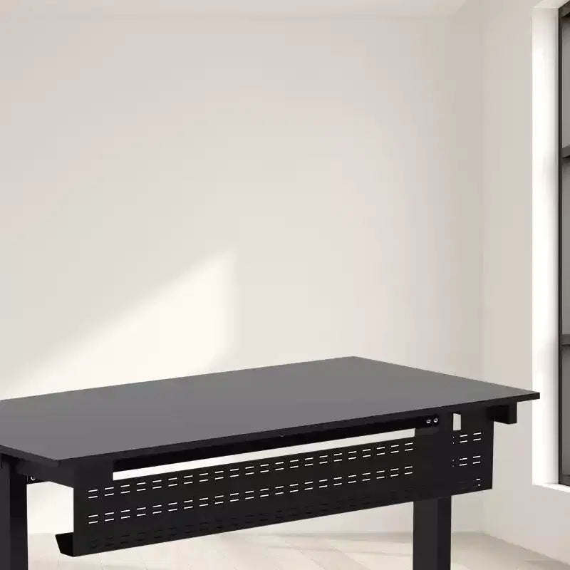 Under Desk Cable Management Tray Black Horizontal Computer Cord Raceway and Modesty Panel