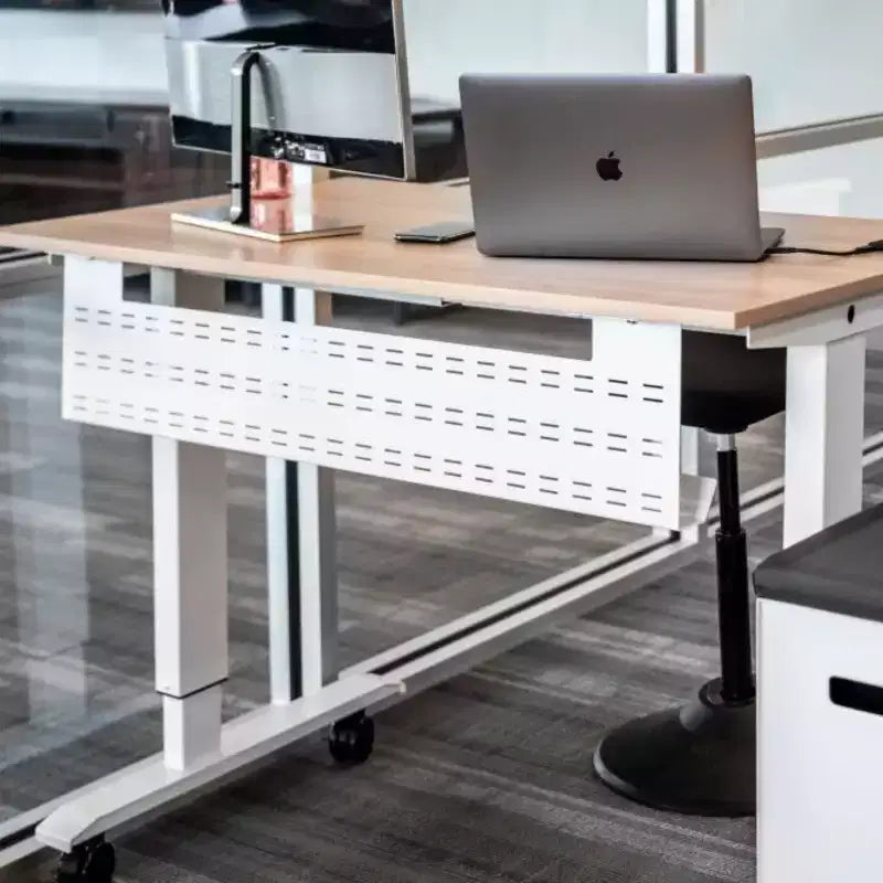 Under Desk Cable Management Tray Black Horizontal Computer Cord Raceway and Modesty Panel