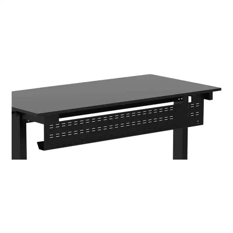 Under Desk Cable Management Tray Black Horizontal Computer Cord Raceway and Modesty Panel