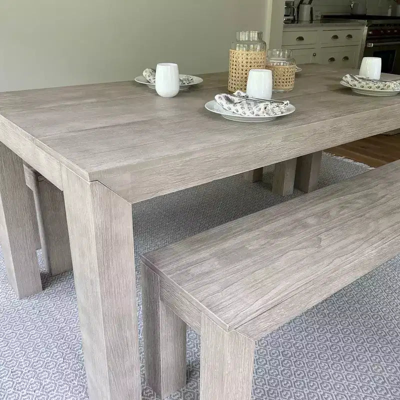72 Modern Dining Table for 6, Solid Wood Rectangular Dining Table for Kitchen/Dining Room