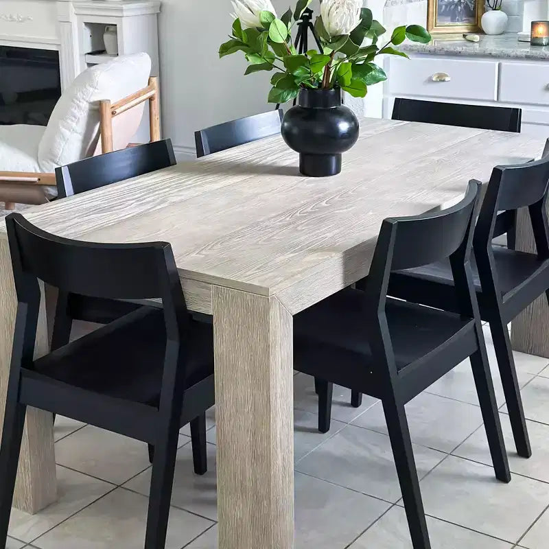 72 Modern Dining Table for 6, Solid Wood Rectangular Dining Table for Kitchen/Dining Room