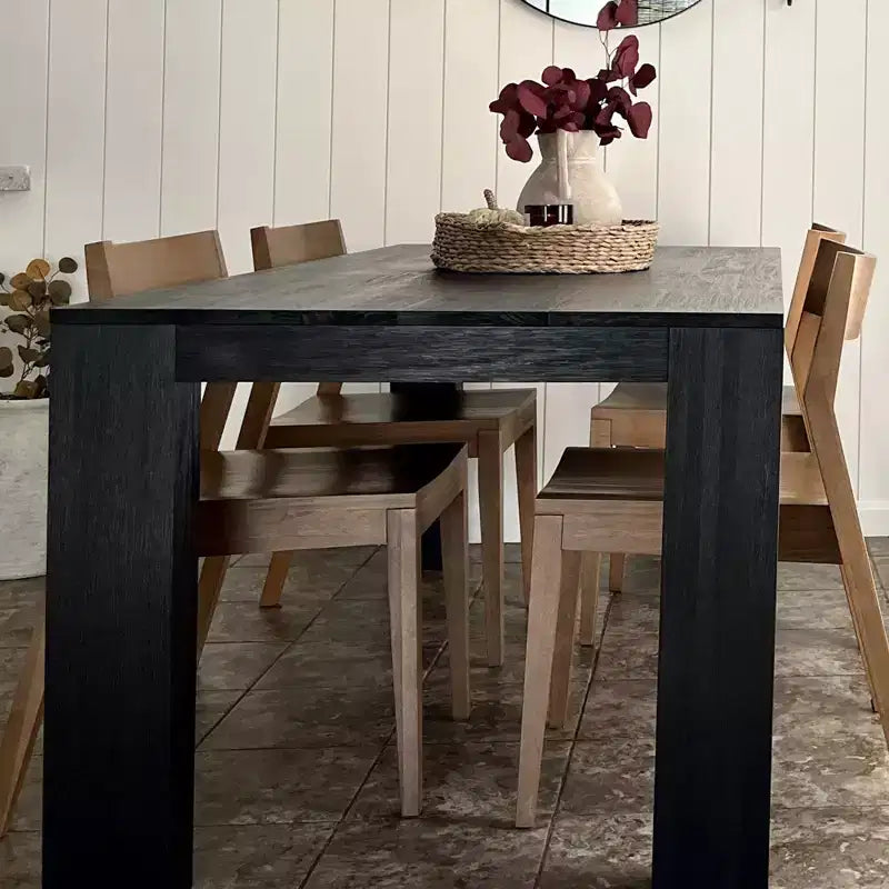 72 Modern Dining Table for 6, Solid Wood Rectangular Dining Table for Kitchen/Dining Room