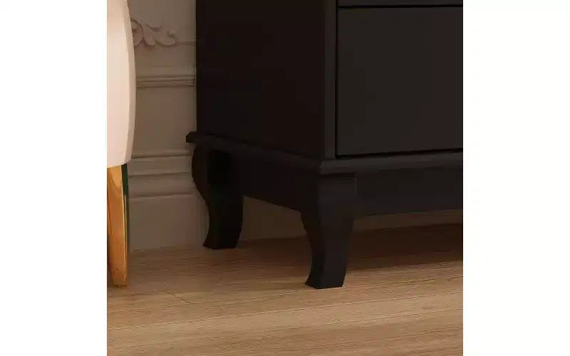 10-Drawer Black Paint Finish Dresser Chest of Drawers Cabinet